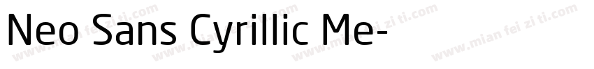 Neo Sans Cyrillic Me字体转换